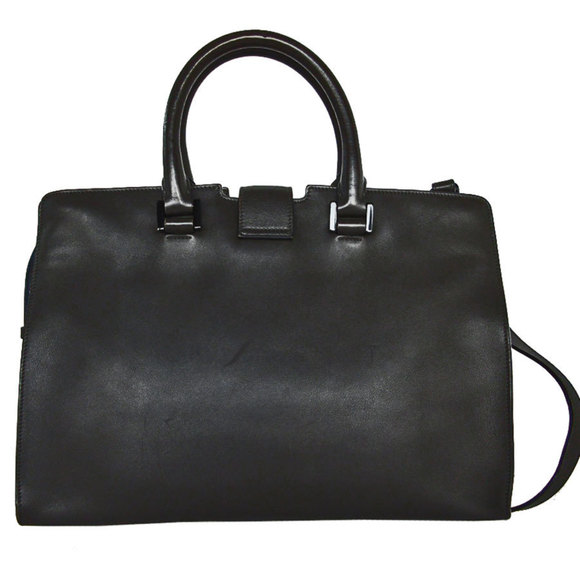 SAINT LAURENT Gray Leather Shoulder Bag - Picture 2 of 5